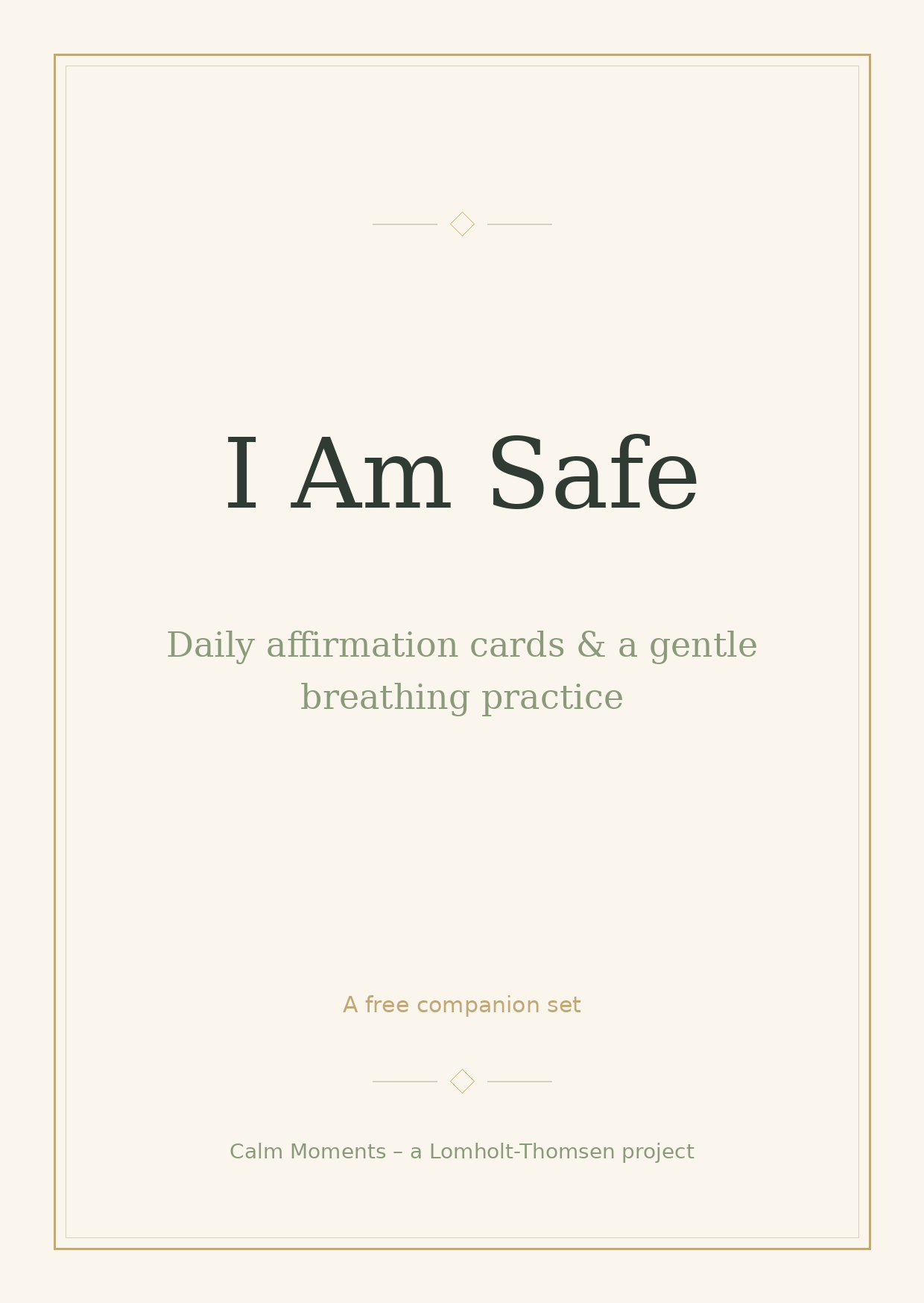 I Am Safe companion set cover